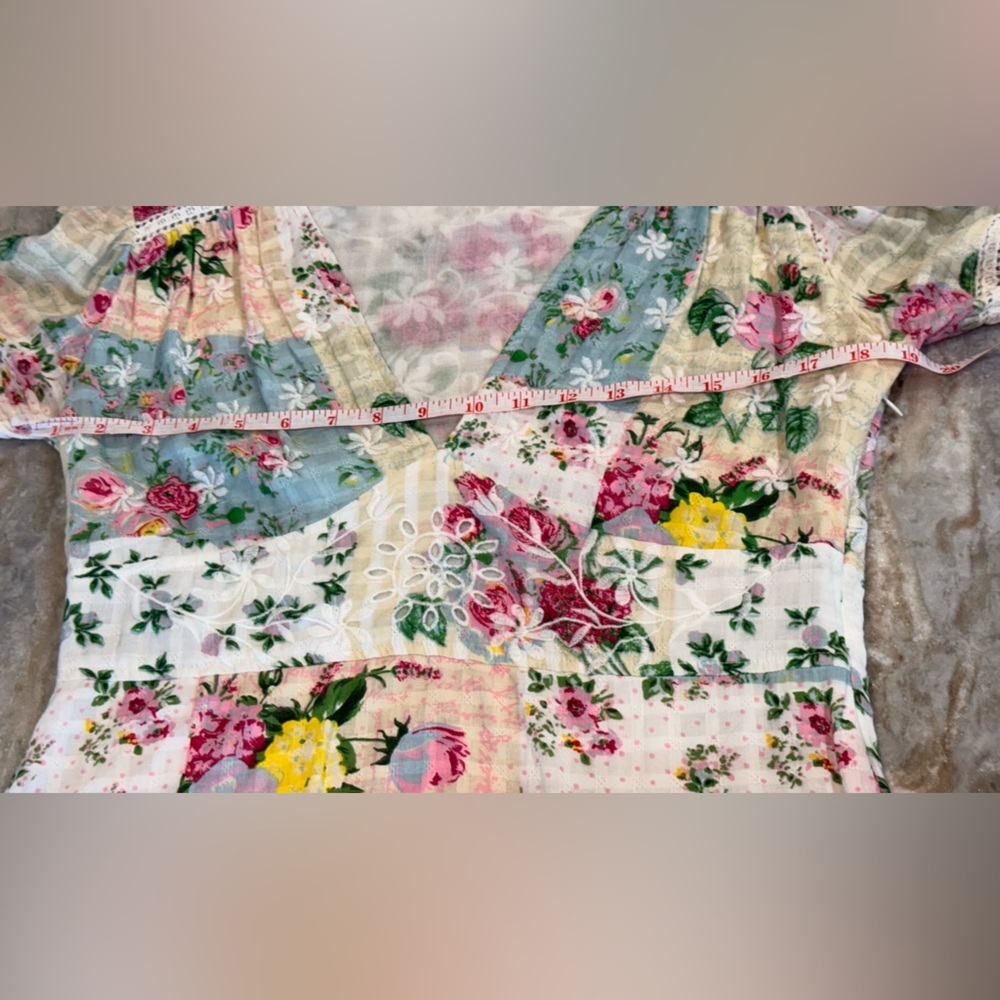 Women’s ANTHROPOLOGIE Barok Paris ruffled v-neck mini dress- Size Medium - Picture 7 of 10